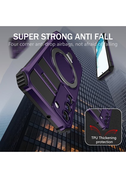 Magsafe Pc+Tpu Kickstand Telefon Kapağı ile Uyumlu Samsung Galaxy S22 5g Manyetik Kasa (Yurt Dışından) fırsatları