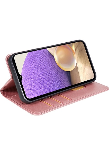 Samsung Galaxy A24 4g Pu Deri Cüzdan Standı Kılıf Buzağı Dokusu Anti-Fall Telefon Kapağı (Yurt Dışından)