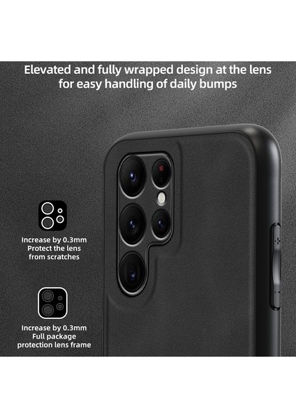 Samsung Galaxy S22 Ultra 5g Manyetik Araba Montaj Telefon Kapağı Pu Deri+Pc+Tpu Kılıfı (Yurt Dışından) indirimleri
