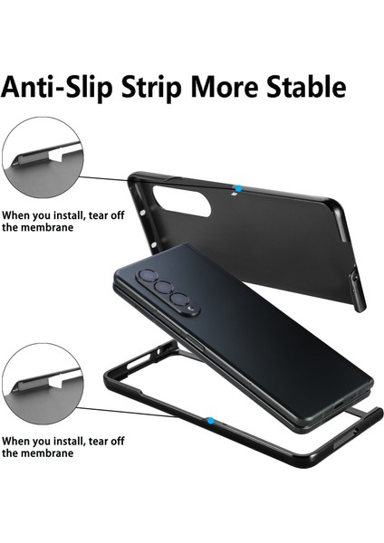 Samsung Galaxy Z Fold5 5g Teleskopik Bileklik Telefon Kapağı, Pu Deri+Pe Yuvası ile Telefon Kılıfı (Yurt Dışından)