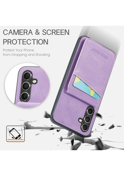 Samsung Galaxy A34 5g Pu Deri+Tpu Kabuk Rfıd Blowıng Kart Tutucu Kıckstand Telefon Kılıfı (Yurt Dışından) indirimleri