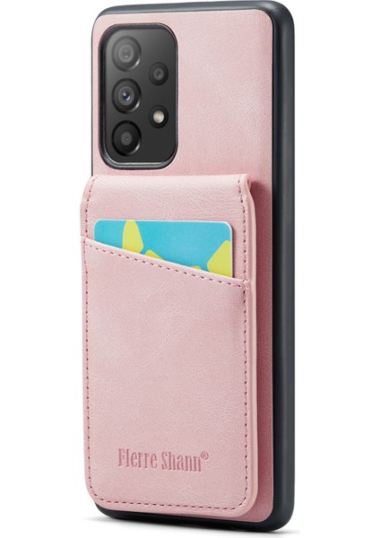 Samsung Galaxy A23 4G/A23 5g (Global Sürüm) Kart Yuvaları Pu Deri+Kickstand ile Tpu Telefon Kılıfı (Yurt Dışından)