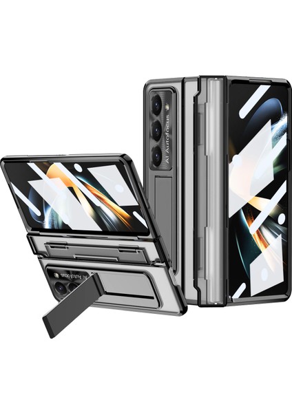 Samsung Galaxy Z Fold5 5g Kickstand Pc Kasası Şok Geçirmez Katlanır Telefon Kapağı (Yurt Dışından)
