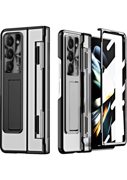 Samsung Galaxy Z Fold5 5g Kickstand Pc Kasası Şok Geçirmez Katlanır Telefon Kapağı (Yurt Dışından)