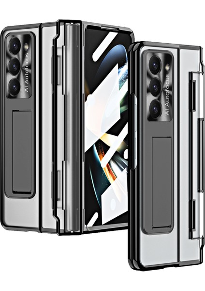 Samsung Galaxy Z Fold5 5g Kickstand Pc Kasası Şok Geçirmez Katlanır Telefon Kapağı (Yurt Dışından)