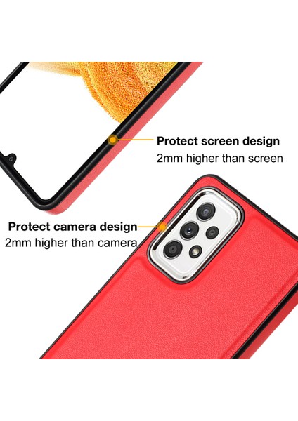 Samsung Galaxy A33 5g Pu Deri Kaplamalı Tpu Fall Anti-Fall Case Telefon Kapağı (Yurt Dışından) fırsatları