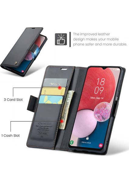Samsung Galaxy A13 4G/5G/A04S 4G/A04 4G/M13 5g Cüzdan Kılıfı Rfıd Engelleme Deri Stand Telefon Kapağı (Yurt Dışından)