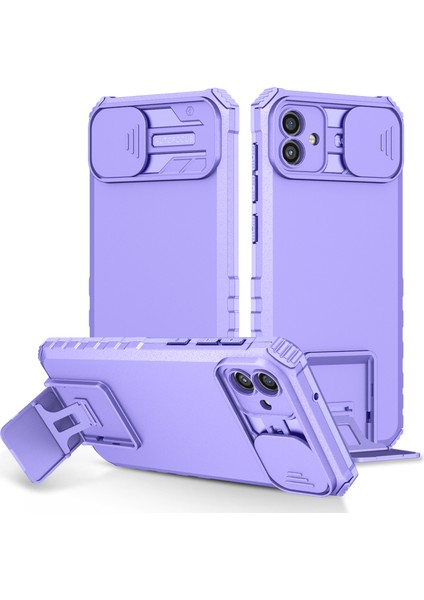 Samsung Galaxy A04 4g Pc+ Tpu Telefon Koruyucusu Slayt Kamera Kapağı ile Kickstand Case (Yurt Dışından)