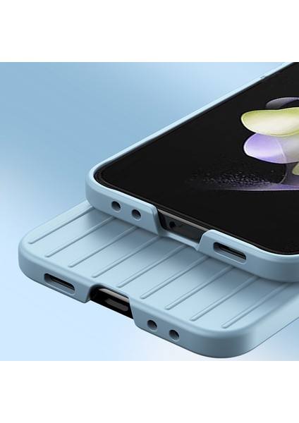 Samsung Galaxy Z Flip5 5g Şok Geçirmez Kasa Çizgili Tasarım Telefon Kasası Anti-Düşme Sert Pc Kapağı (Yurt Dışından) fırsatları