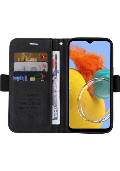 Samsung Galaxy M14/F14 5g Baskılı Çizgi Cüzdan Stand Kapağı Pu Deri Telefon Kılıfı (Yurt Dışından) fiyatları