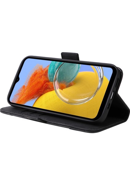 Samsung Galaxy M14/F14 5g Baskılı Çizgi Cüzdan Stand Kapağı Pu Deri Telefon Kılıfı (Yurt Dışından) modelleri