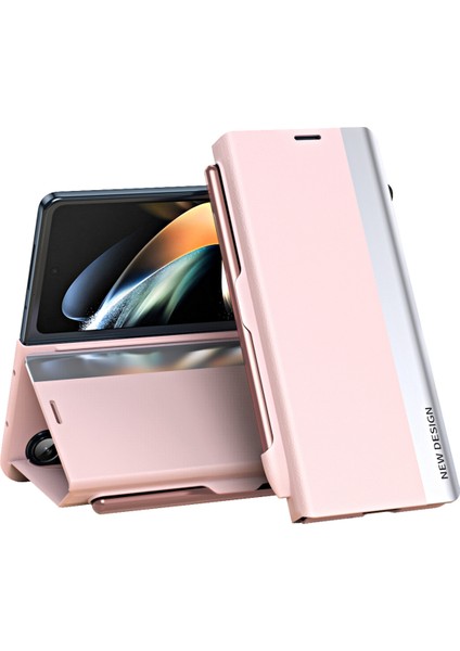 Samsung Galaxy Z Fold5 5g Şok Geçirmez Kasa Pu Deri+Pc Telefon Kapağı Kalemle (Yurt Dışından)