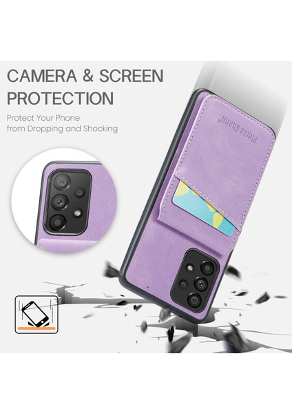Samsung Galaxy A33 5g Rfıd Engelleme Kart Yuvaları Kickstand Pu Deri+Tpu Telefon Kılıfı (Yurt Dışından) indirimleri