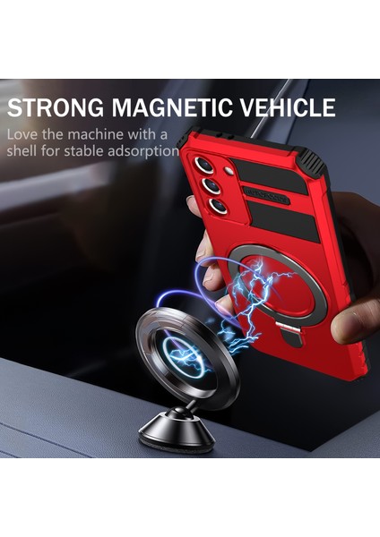 Samsung Galaxy S21 Plus 5g Manyetik Metal Yüzük Cep Telefon Kılıfı Pc+ Tpu Telefon Kickstand Cover (Yurt Dışından) fiyatları
