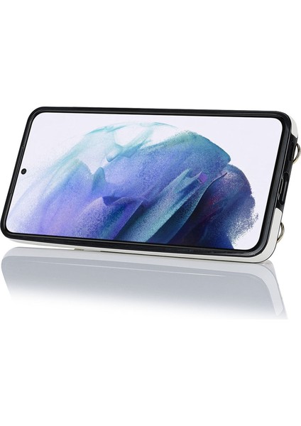 Samsung Galaxy S21 4g/5g Kickstand Case Fermuer Cüzdan Pu Deri Kaplamalı Tpu Crossbody Telefon Kapağı (Yurt Dışından) fiyatları