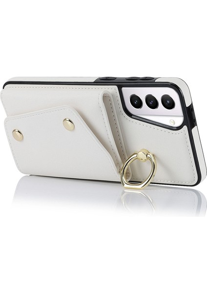 Samsung Galaxy S21 4g/5g Kickstand Case Fermuer Cüzdan Pu Deri Kaplamalı Tpu Crossbody Telefon Kapağı (Yurt Dışından) modelleri