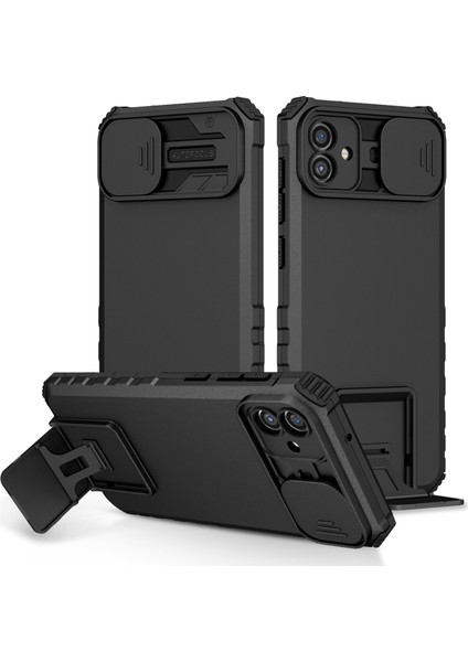 Samsung Galaxy A04 4g Pc+ Tpu Telefon Koruyucusu Slayt Kamera Kapağı ile Kickstand Case (Yurt Dışından)