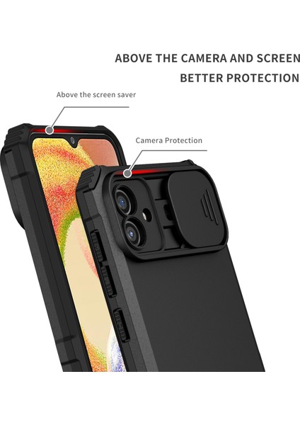Samsung Galaxy A04 4g Pc+ Tpu Telefon Koruyucusu Slayt Kamera Kapağı ile Kickstand Case (Yurt Dışından) fiyatları