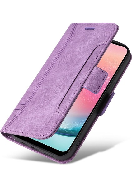 Samsung Galaxy A24 4g Telefon Cüzdan Stand Kılıfı Baskılı Hat Pu Deri Kapak (Yurt Dışından)