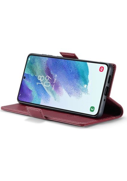 Samsung Galaxy S21 Fe 5g Pu Deri Cüzdan Telefon Kapağı Rfıd Engelleme Stand Kılıfı (Yurt Dışından) fırsatları