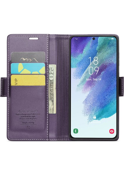Samsung Galaxy S21 Fe 5g Pu Deri Cüzdan Telefon Kapağı Rfıd Engelleme Stand Kılıfı (Yurt Dışından) fiyatları