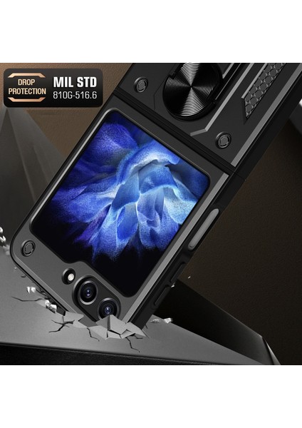 Samsung Galaxy Z Flip5 5g Kickstand Telefon Kılıfı, Pc+Tpu Manyetik Araba Montaj Telefon Kapağı (Yurt Dışından) modelleri