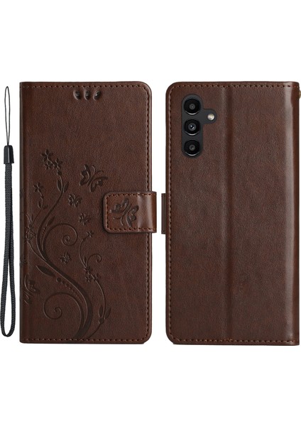 Samsung Galaxy M14 5g Baskılı Kelebekler Pu Deri Telefon Kılıfı Cüzdan Kapak Standı Kayış (Yurt Dışından)