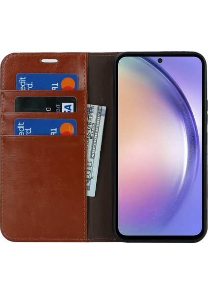 Samsung Galaxy A54 5g Çılgın At Dokusu Inek Deri Kapak Telefon Kılıfı (Yurt Dışından)
