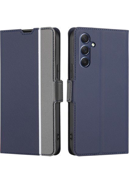 Samsung Galaxy M54 5G/F54 5g Twill Doku Telefon Kapağı Standı Manyetik Kapatma Kartı Yuvası Pu Deri Kılıf (Yurt Dışından) fiyatları