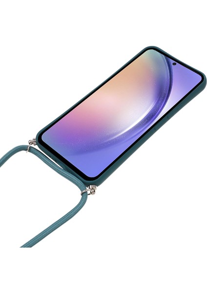 Samsung Galaxy A54 5g Fiber Astar Tpu Tpu Long Lanyard ile Kauçuklu Telefon Kılıfı (Yurt Dışından)