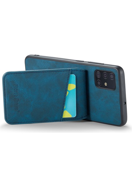 Samsung Galaxy A51 5g SM-A516 Kart Yuvaları Kickstand Pu Deri+Tpu Telefon Kılıfı (Yurt Dışından) modelleri