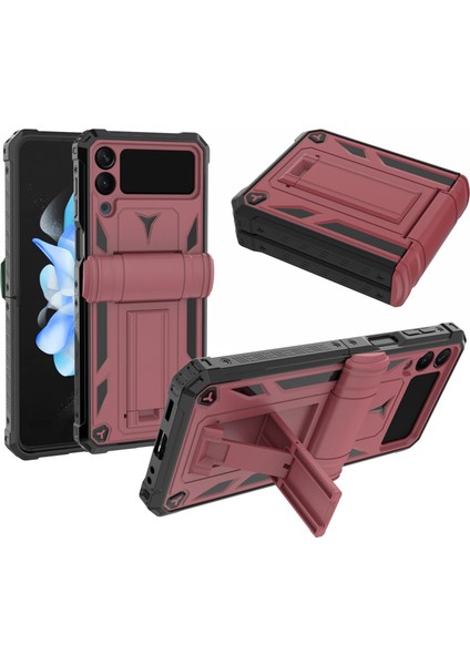 Samsung Galaxy Z Flip4 5g Pc Telefon Kılıfı, Şok Geçirmez Koruyucu Kickstand Kapak (Yurt Dışından)