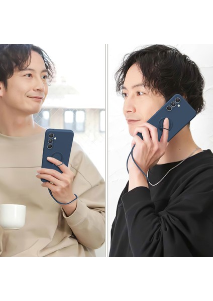 Samsung Galaxy A54 5g Yüzük Kickstand Telefon Kılıfı Sıvı Silikon Kapak Bilek Ipi (Yurt Dışından) indirimleri