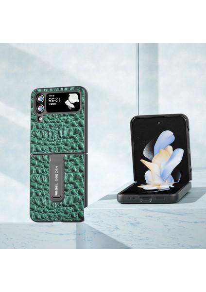 Samsung Galaxy Z Flip4 5g Koruyucu Kapak Gerçek Inek Deri+Pc Kickstand Telefon Kılıfı (Yurt Dışından) fiyatları