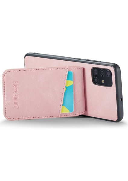 Samsung Galaxy A51 5g SM-A516 Kart Yuvaları Kickstand Pu Deri+Tpu Telefon Kılıfı (Yurt Dışından) modelleri