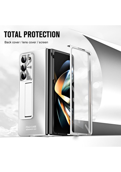 Samsung Galaxy Z Fold5 5g Sabit Pc Kickstand Case Shockproof Ag Mat Telefon Kapağı (Yurt Dışından)