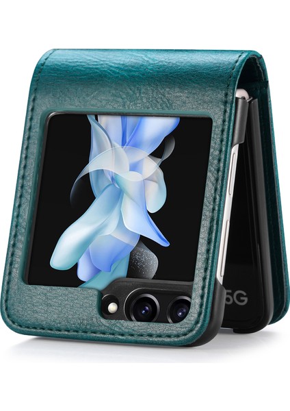 Samsung Galaxy Z Flip5 5g Anti-Drop Pu Deri Deri Pc Telefon Kabuğu Cüzdan Telefon Kılıfı (Yurt Dışından) modelleri