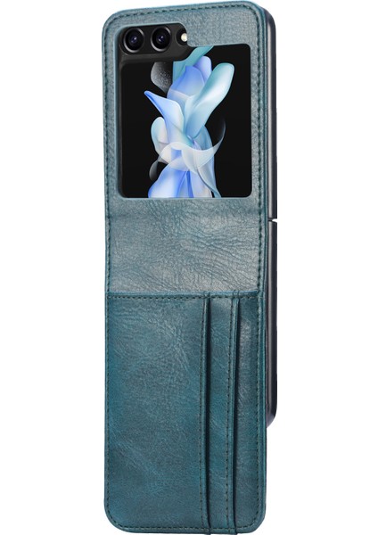 Samsung Galaxy Z Flip5 5g Anti-Drop Pu Deri Deri Pc Telefon Kabuğu Cüzdan Telefon Kılıfı (Yurt Dışından) indirimleri