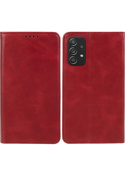 Samsung Galaxy A32 5G/M32 5g Cüzdan Pu Deri Telefon Kapağı Buzağı Dokusu Stand Telefon Kılıfı (Yurt Dışından)
