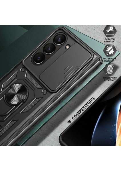 Samsung Galaxy Z Fold5 5g Kickstand Telefon Kapağı Pc+Tpu Kılıfı Slayt Lens Koruyucu (Yurt Dışından) fırsatları
