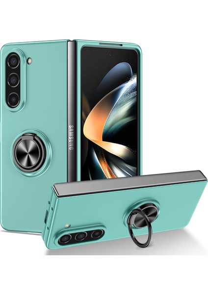 Samsung Galaxy Z Fold5 5g Yüzük Kickstand Telefon Kasası Destek Araba Montajı Sert Pc Koruyucu Kapak (Yurt Dışından)