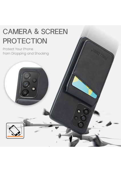 Samsung Galaxy A52 4G/5G/A52S 5g Pu Deri+Tpu Kickstand Shell Rfıd Engelleme Kart Tutucu Telefon Kılıfı (Yurt Dışından) indirimleri