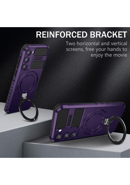 Samsung Galaxy S23 Plus Manyetik Telefon Kılıf Kickstand Pc+ Tpu Sağlam Koruyucu Kapak (Yurt Dışından) modelleri