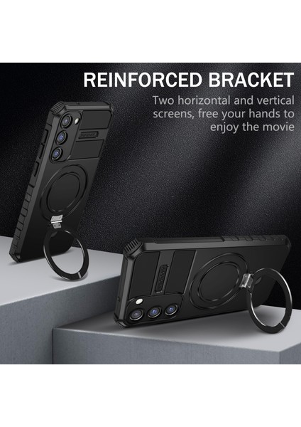 Samsung Galaxy S23 Plus Manyetik Telefon Kılıf Kickstand Pc+ Tpu Sağlam Koruyucu Kapak (Yurt Dışından) modelleri