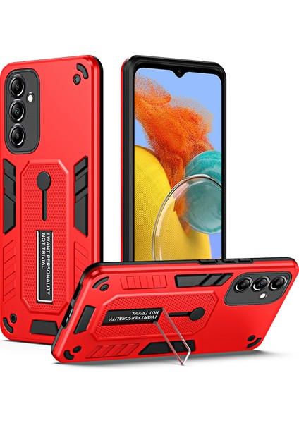 Samsung Galaxy M14 5g Silikon Halka Kayışı Tpu+Pc Telefon Kılıfı Metal Kickstand Cover (Yurt Dışından)
