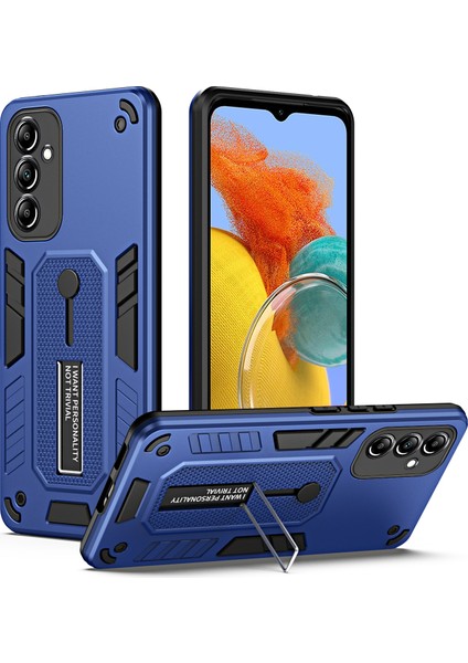 Samsung Galaxy M14 5g Silikon Halka Kayışı Tpu+Pc Telefon Kılıfı Metal Kickstand Cover (Yurt Dışından)
