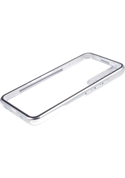 Samsung Galaxy S22+ 5g Manyetik Metal Çerçeve Telefon Kasası Çift Taraflı Temperli Cam Tam Koruyucu Kapak (Yurt Dışından)