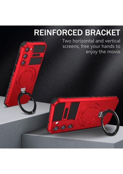 Samsung Galaxy S23 Plus Manyetik Telefon Kılıf Kickstand Pc+ Tpu Sağlam Koruyucu Kapak (Yurt Dışından) modelleri