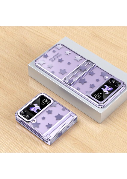 Samsung Galaxy Z Flip4 5g Menteşe Koruması Sabit Pc Telefon Kılıfı Elektrokaplama Kapağı Küçük Ekran Filmi (Yurt Dışından)