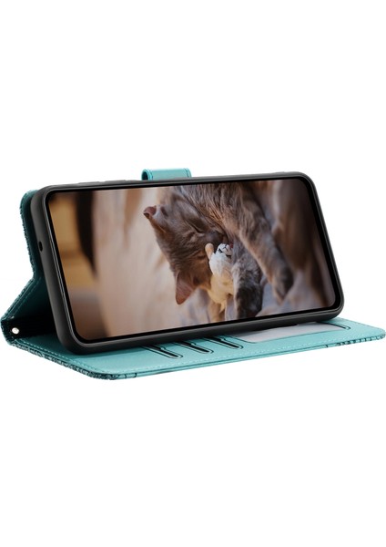 Duvar Kedileri Samsung Galaxy S23 Ultra, Pu Deri Stand Cüzdan Kapağı Kayış (Yurt Dışından)